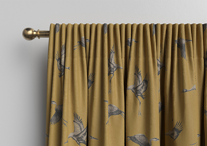 Cranes, Gilt - Made to Measure Curtains - Image 10